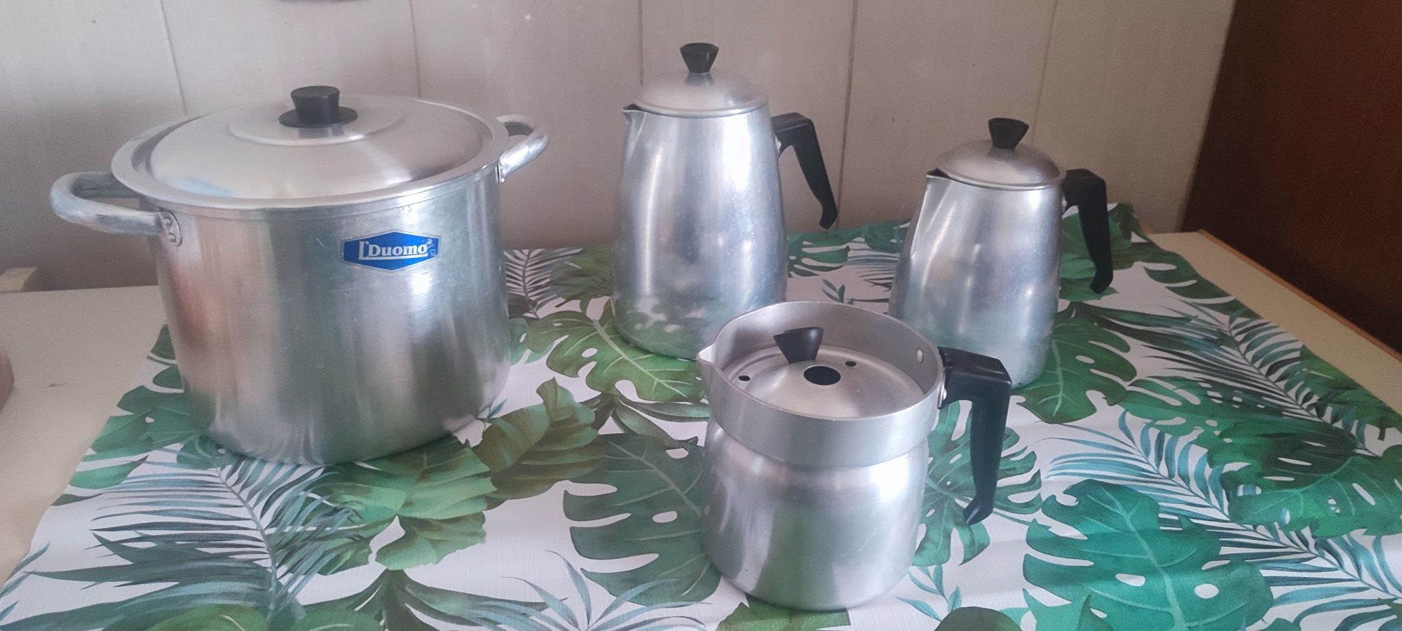 Panela, Cafeteiras e fervedor vintage - Nunca usados