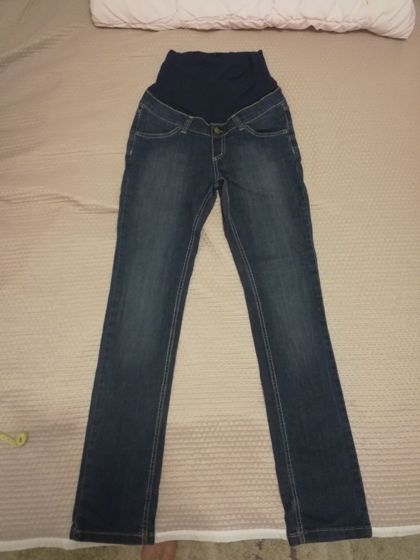 Spodnie jeansy ciążowe  Bebefield, r 36, S, fason slim