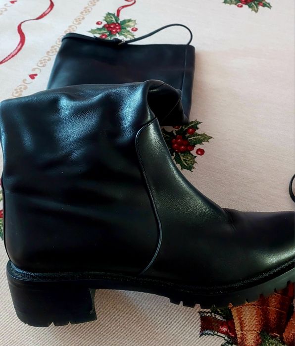 Стильні демисен чобітки натуральна шкіра