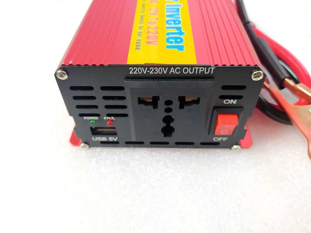 Інвертор з 12V в 220V 1500W ERYUAN + USB з апроксимованою синусоїдою