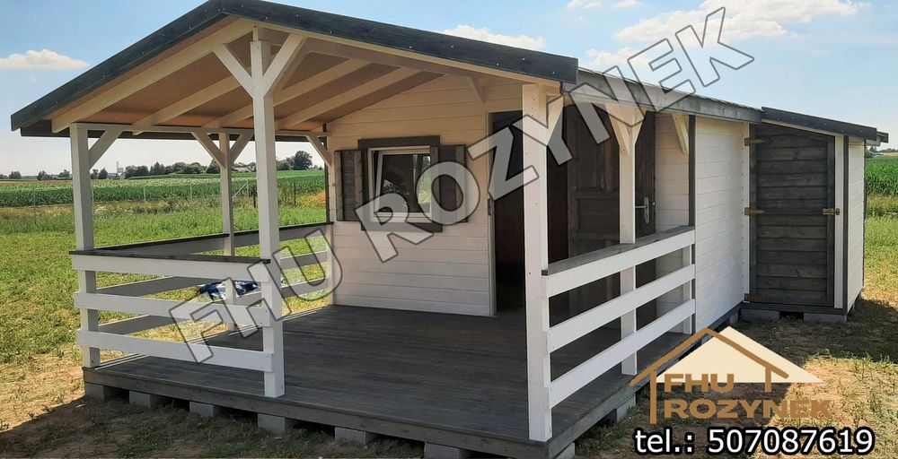 domek drewniany letniskowy Marian28m2 MONTAŻ, DOJAZD GRATIS NA TEN ROK