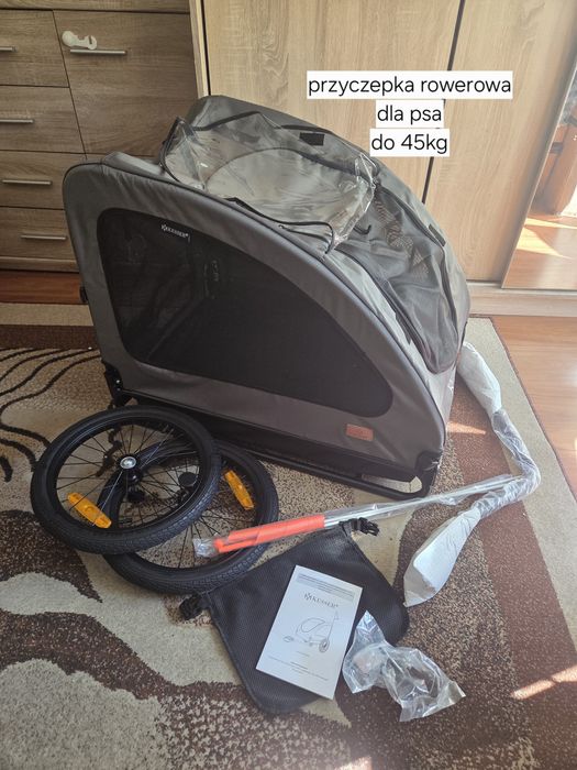 Przyczepka rowerowa dla psa do 45kg Nowa