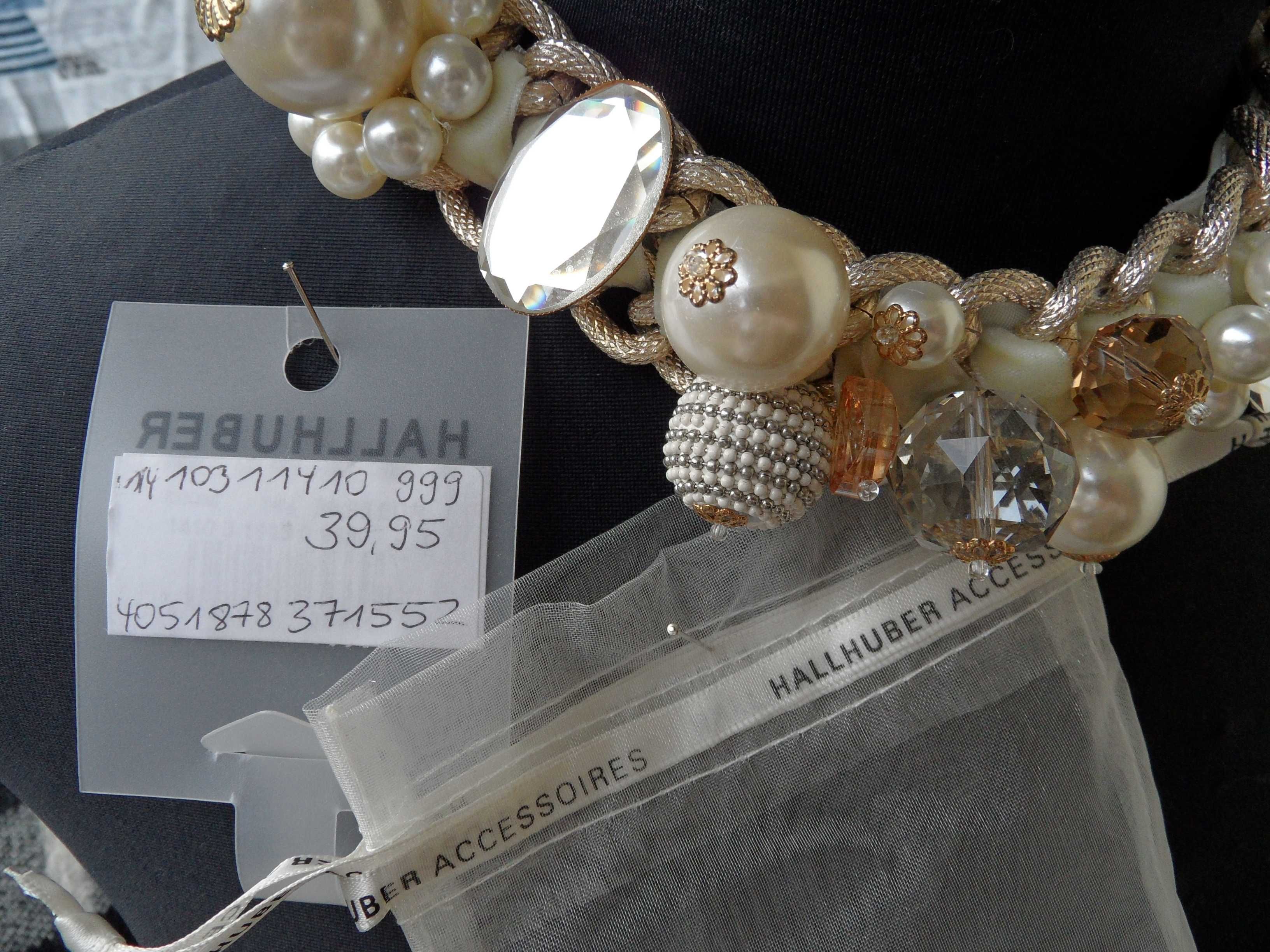 Naszyjnik wisior z perłami i kamieniami