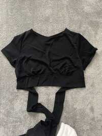 Crop top preto M aberto nas costas