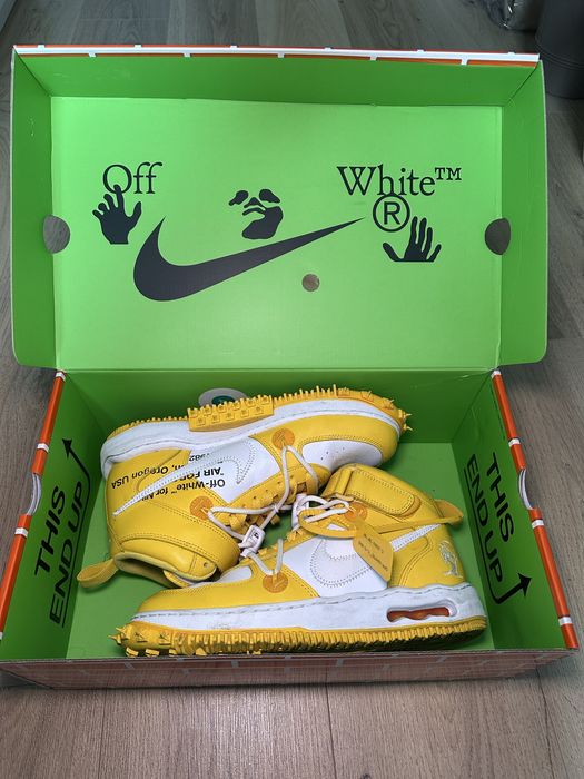 Nike Air Force 1 Mid Off-White Varsity Maize