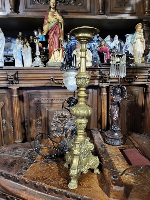 Lichtarz mosiężny 4,5 kg świecznik 64 cm