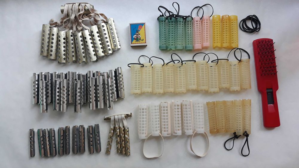 Бигуди ссср резиновые пластмассовые термобигуди алюминиевые расчёска