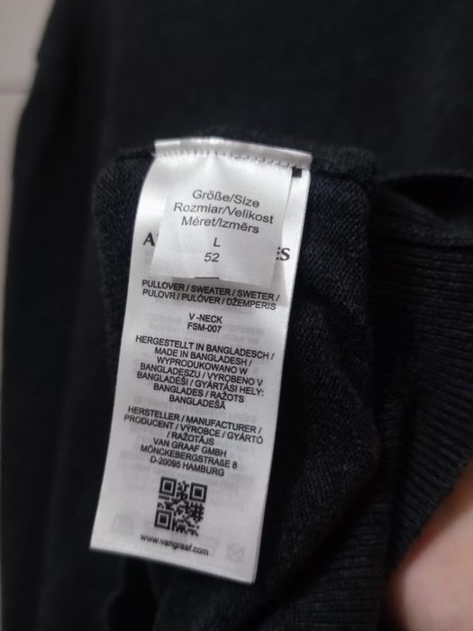 sweter sweterek męski Andrew James L długi rękaw denim classic sport r