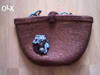 Bolsa de Mulher Castanha c/ Flor