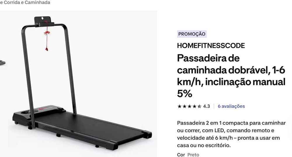 Vendo Passadeira de caminhada dobrável Nova (sem uso)