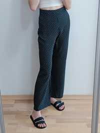 Nasty Gal / Czarne spodnie w kropki retro 20's wide leg / XXS 32