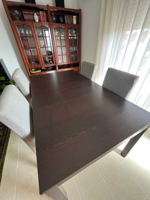 Mesa jantar extensivel IKEA + 4 cadeiras IKEA