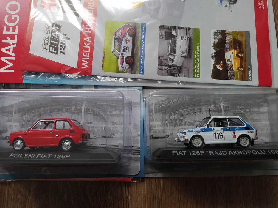 Kultowe Maluchy Fiat 126P nr 1 i 2 skala 1/43