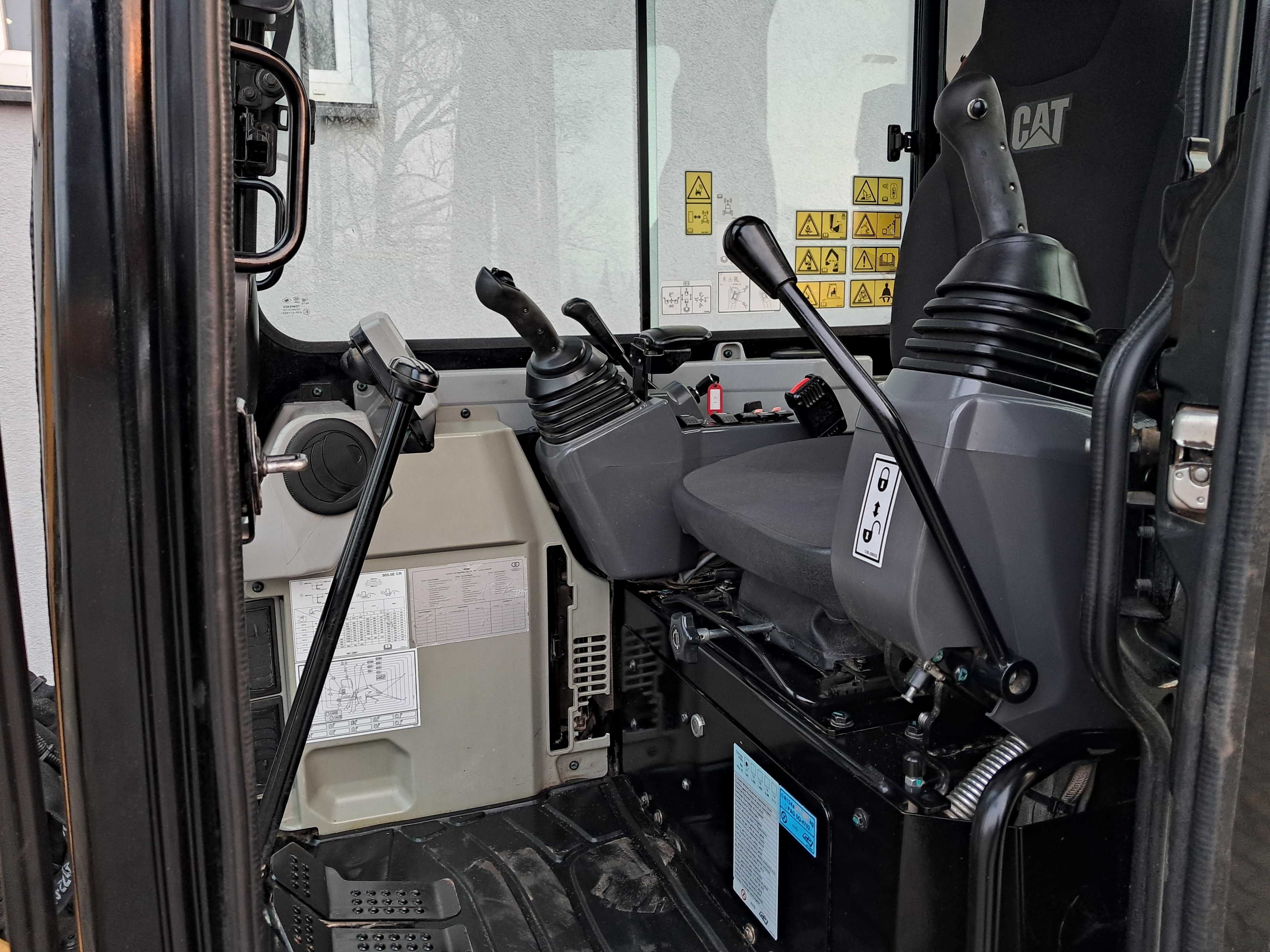 CATERPILLAR 303.5 ECR FULL! Rototilt R2 Szczypce 5szt Narzędzi Klima