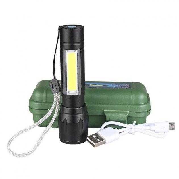 Тактичний ліхтарик BL- 3060 XPE+ COB яркий ручний фонарик с зумом