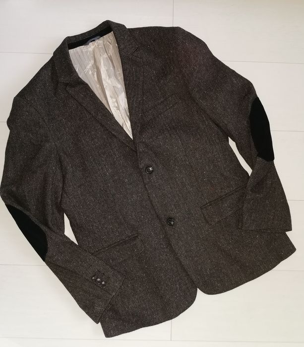 Cottonfield r. 48 marynarka w jodełkę z wełną