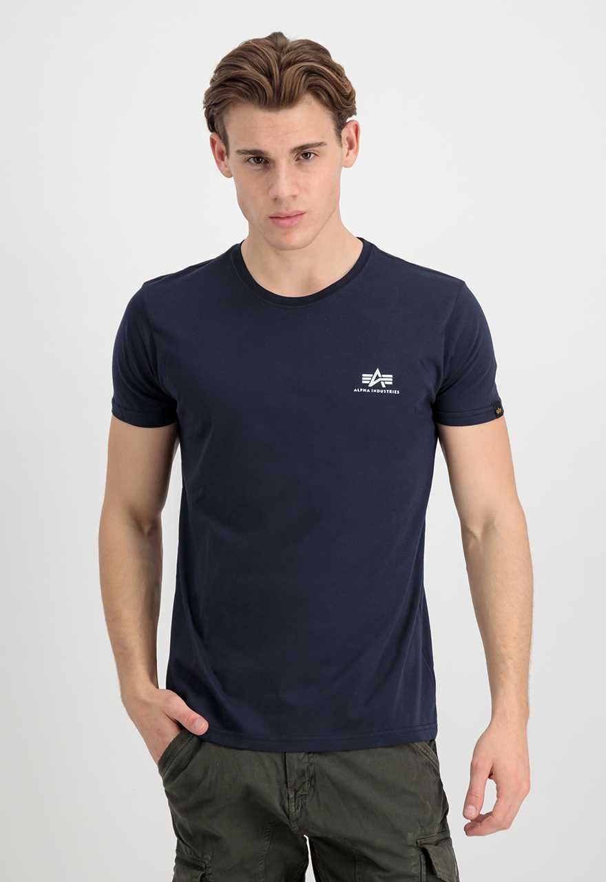 Alpha Industries t-shirt BASIC SMALL LOGO 188505 REP.BLUE