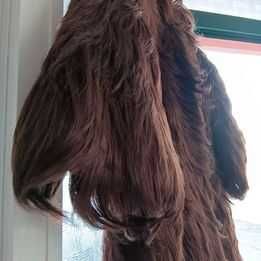 Casaco de cerimónia em cabelo artificial