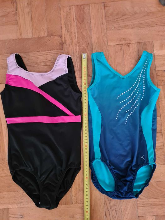 Stroj gimnastyczny - niebieski, 1 sz dziewczynka rozmiar 116-122