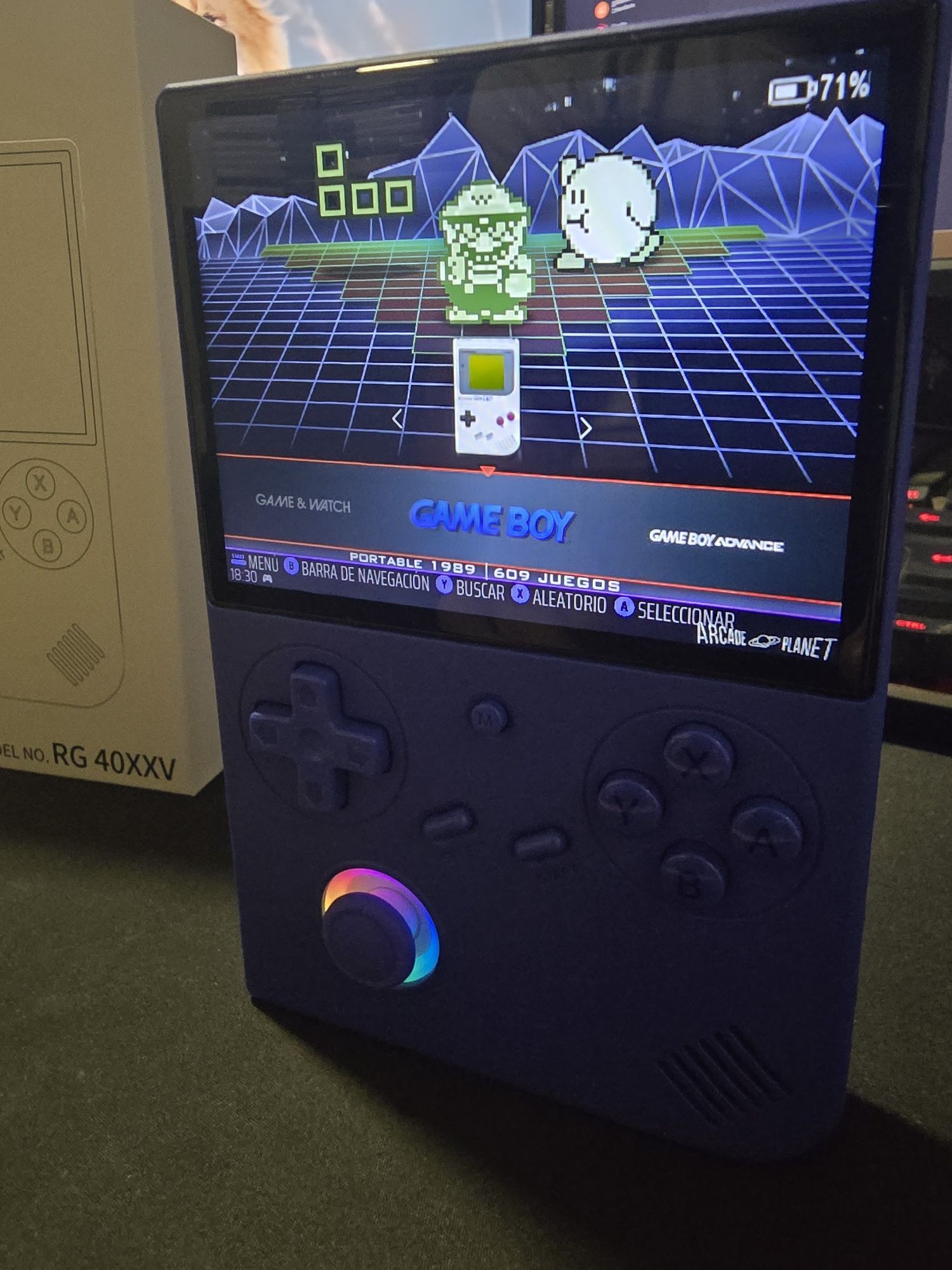 Anbernic rg40xxv novo + cartão de 128gb configurado com jogos