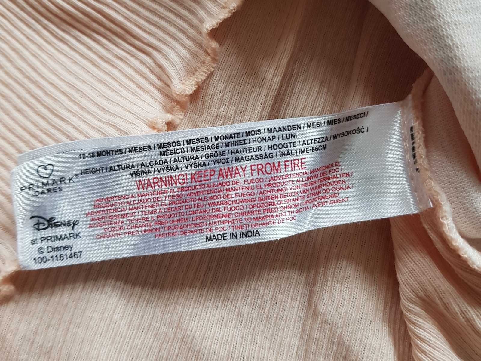 Disney Baby Primark bluzeczka Bambi i Tuptuś  12-18 różowa 86 cm