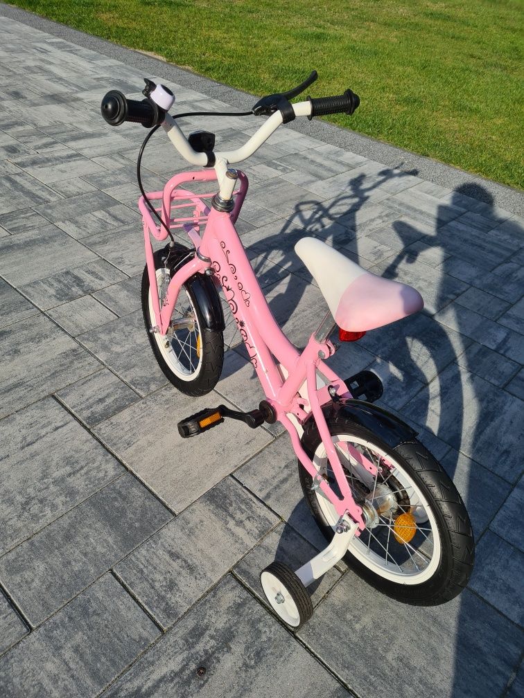 Rowerek dziewczecy VidaXL biało-różowy