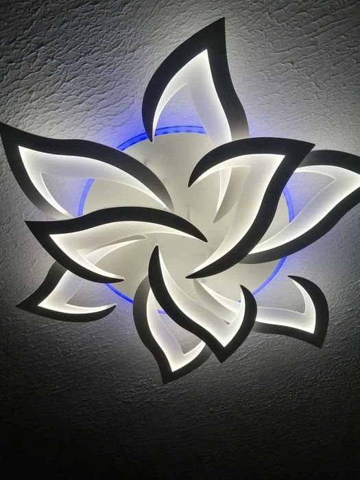 Світлодіодна Люстра led с пультом 150W с подсветкой Светодиодная лед