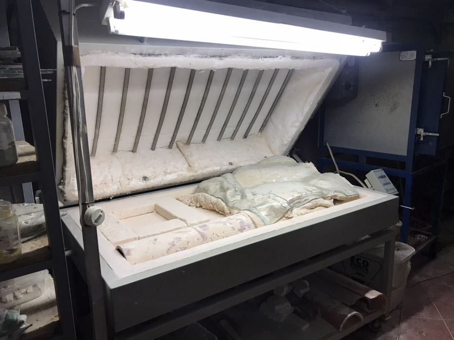 Forno de vidro fusão