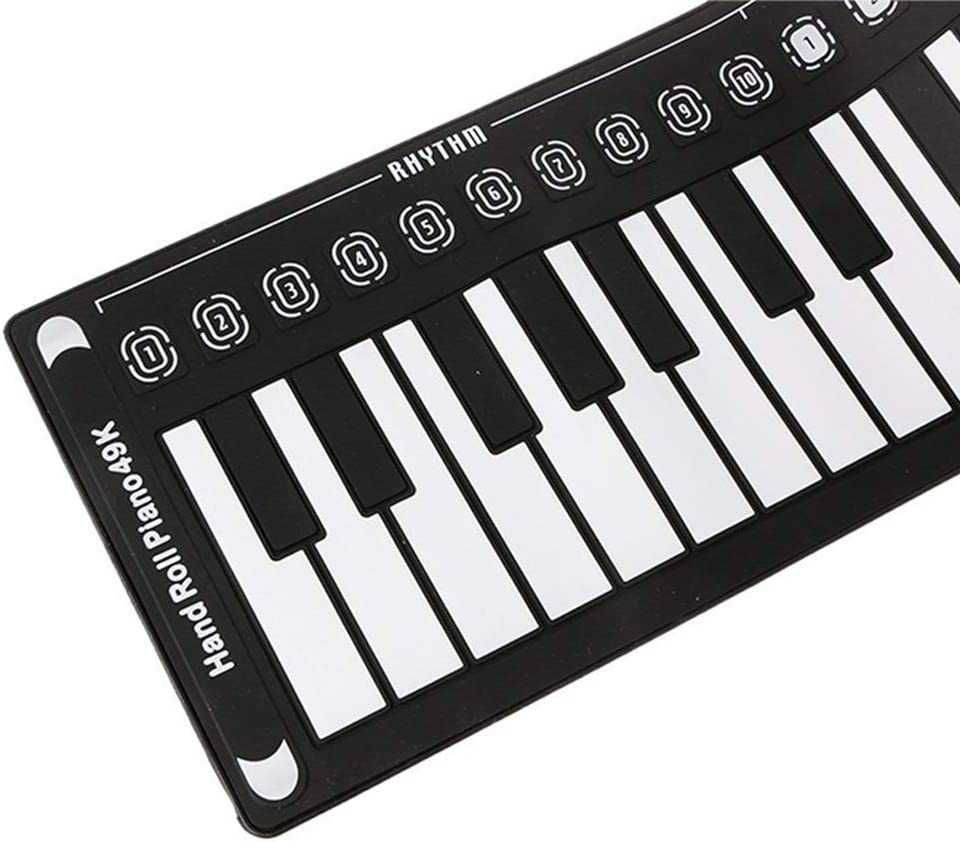 Piano eletrónico, portátil, 49 teclas, dobrável, novo