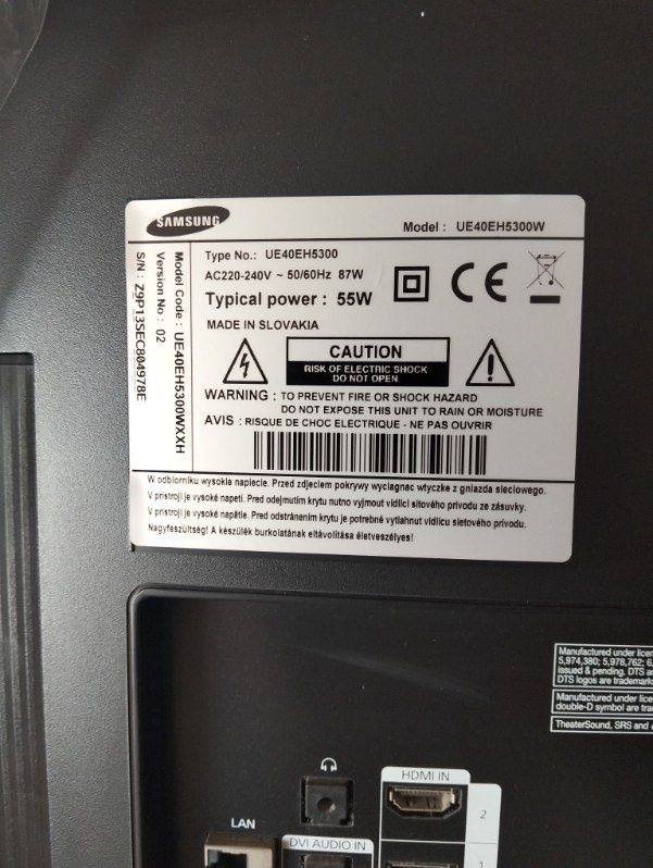 Samsung 40 cali UE40EH5300W