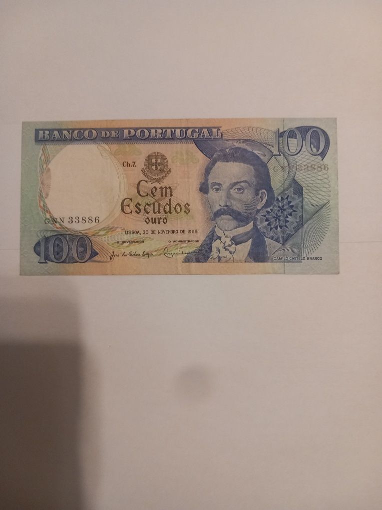 Vendo nota de 100 escudos.