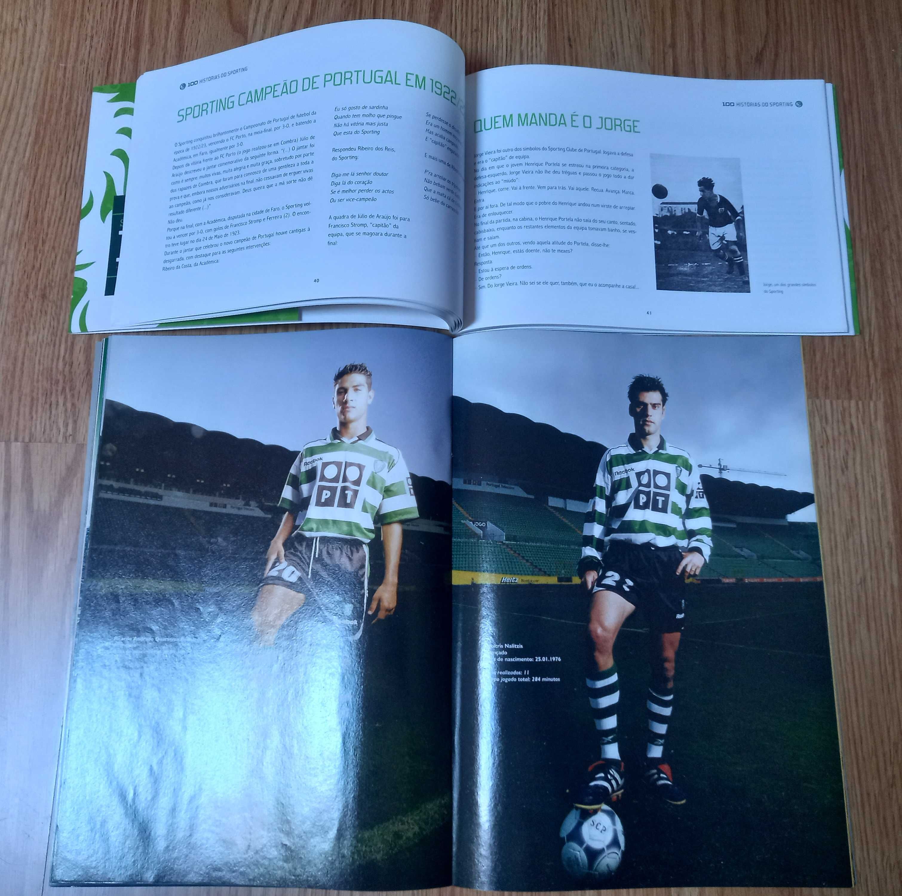 Livro 100 Histórias do Sporting + Revista Campeões 2002