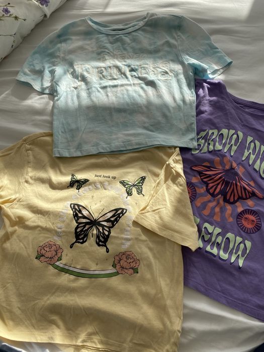 Trzy koszulki/ t- sherty r. 146