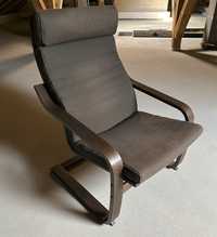 Fotel  brązowy drewniany