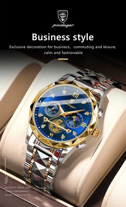 POEDAGAR Luxury Watch Model 996