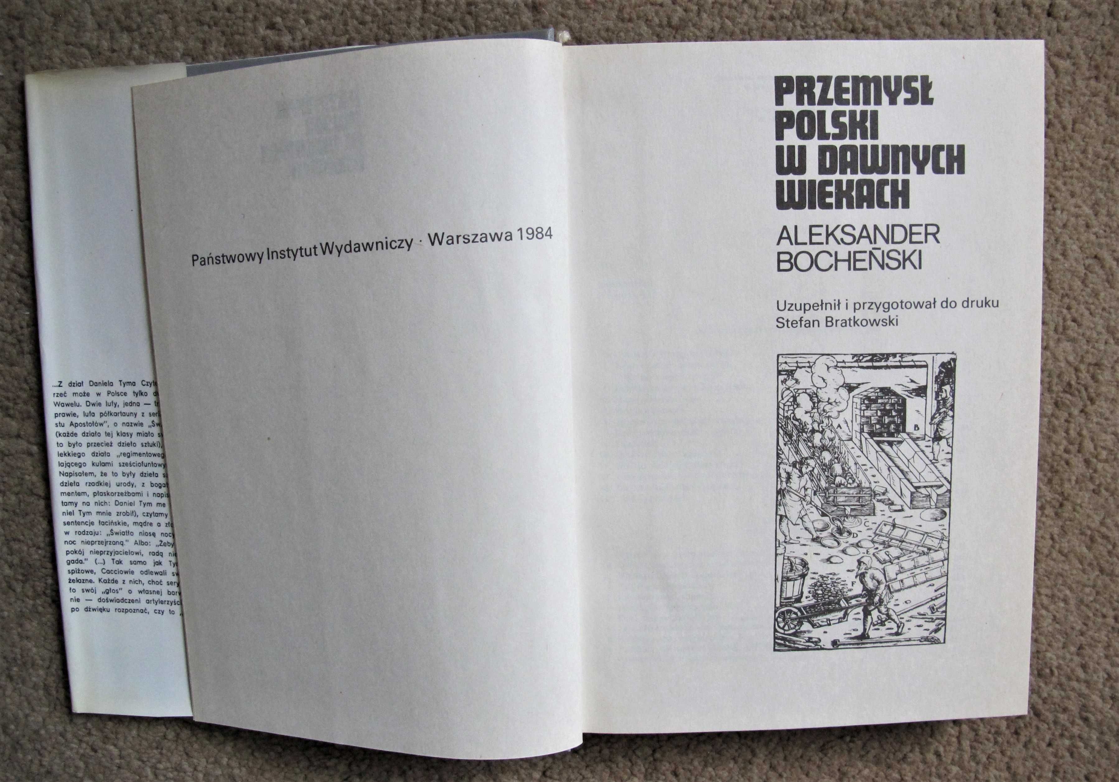 "Przemysł polski w dawnych wiekach", A. Bocheński, PIW wyd.1984