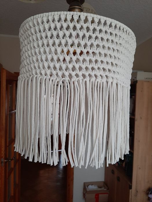 Abażur, żyrandol, lampa makrama rękodzieło boho