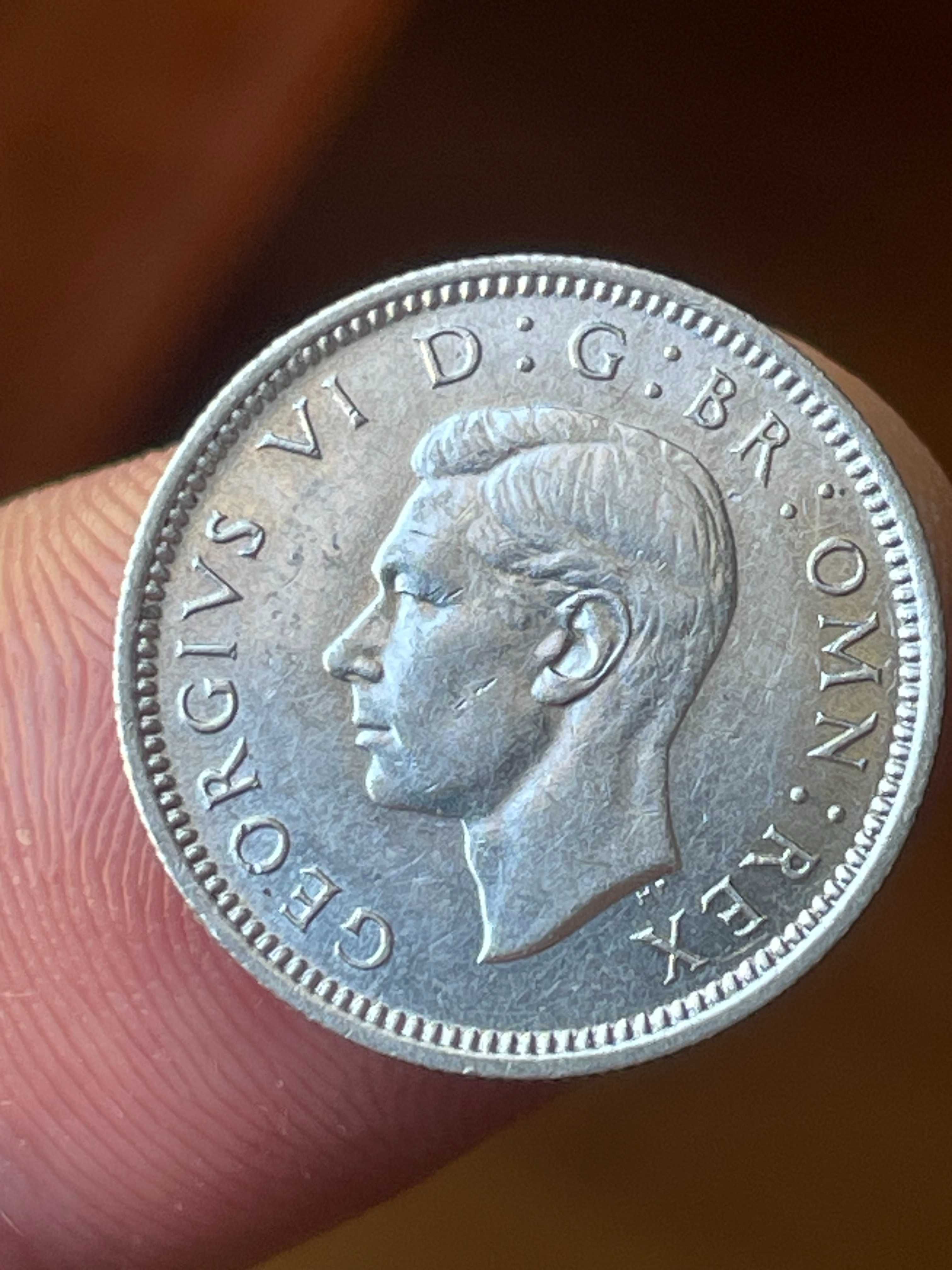 moeda em prata 1945 Inglaterra