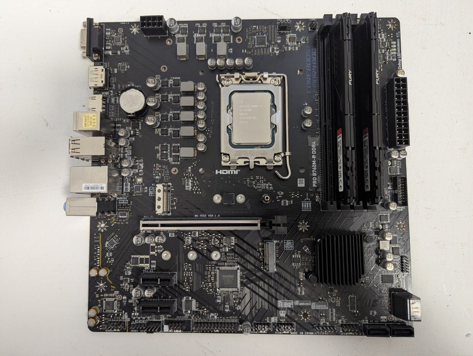 Комплект s1700 MSI PRO B760M-P i7 12700F 32GB DDR4 3600Mhz + башня 2E