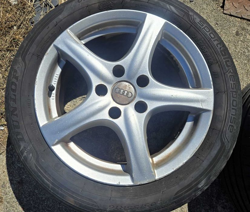 4 jantes RONAL 16  5 x 112 com pneu dunlop 205/55R16