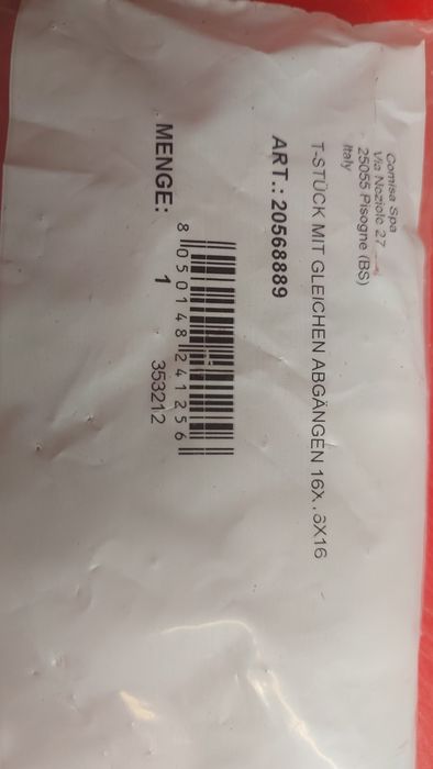 Trójnik pex 16x16x16