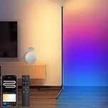 Lampa podłogowa do salonu LED, 155,5 cm z pilotem i aplikacją,