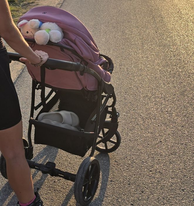 Wózek dziecięcy 2w1 Gondola Spacerówka Różowy