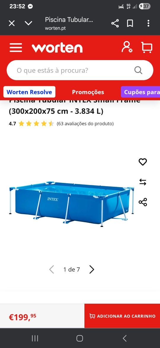 Piscina intex, 3 x 2