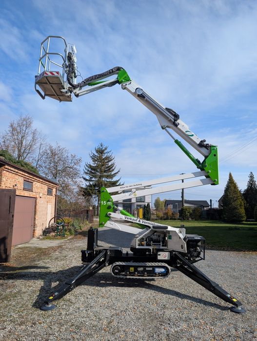 Wynajem podnośnika na gąsienicach pająk 15m z operatorem lub bez