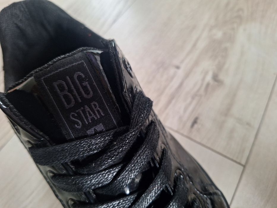 Big star czarne lakierowane sneakersy trampki 37