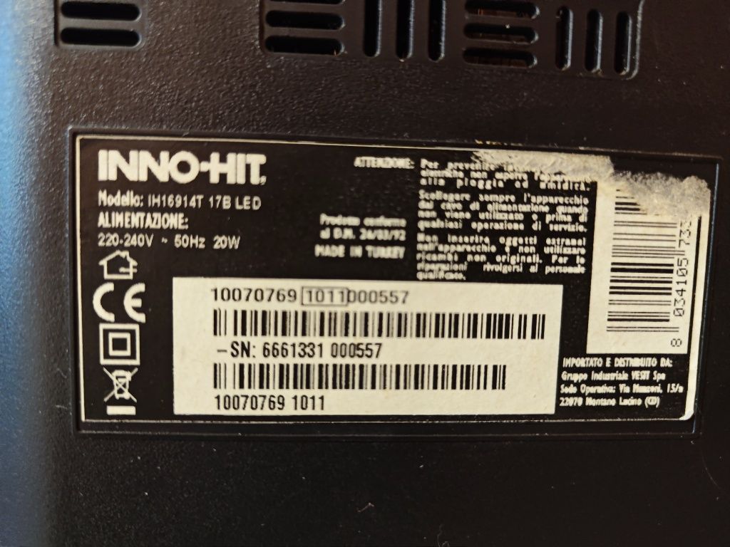 Телевізор INNO-HIT (IH16914t 17B LED) 16 дюймів