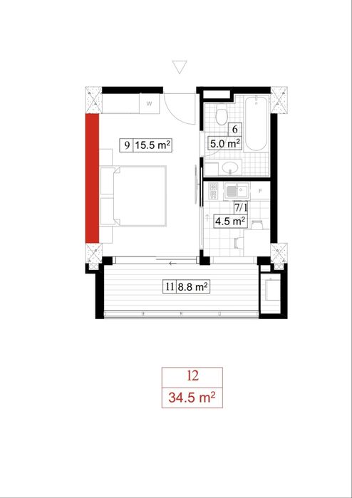 Апартаменти в Батумі Грузія 35 м2
