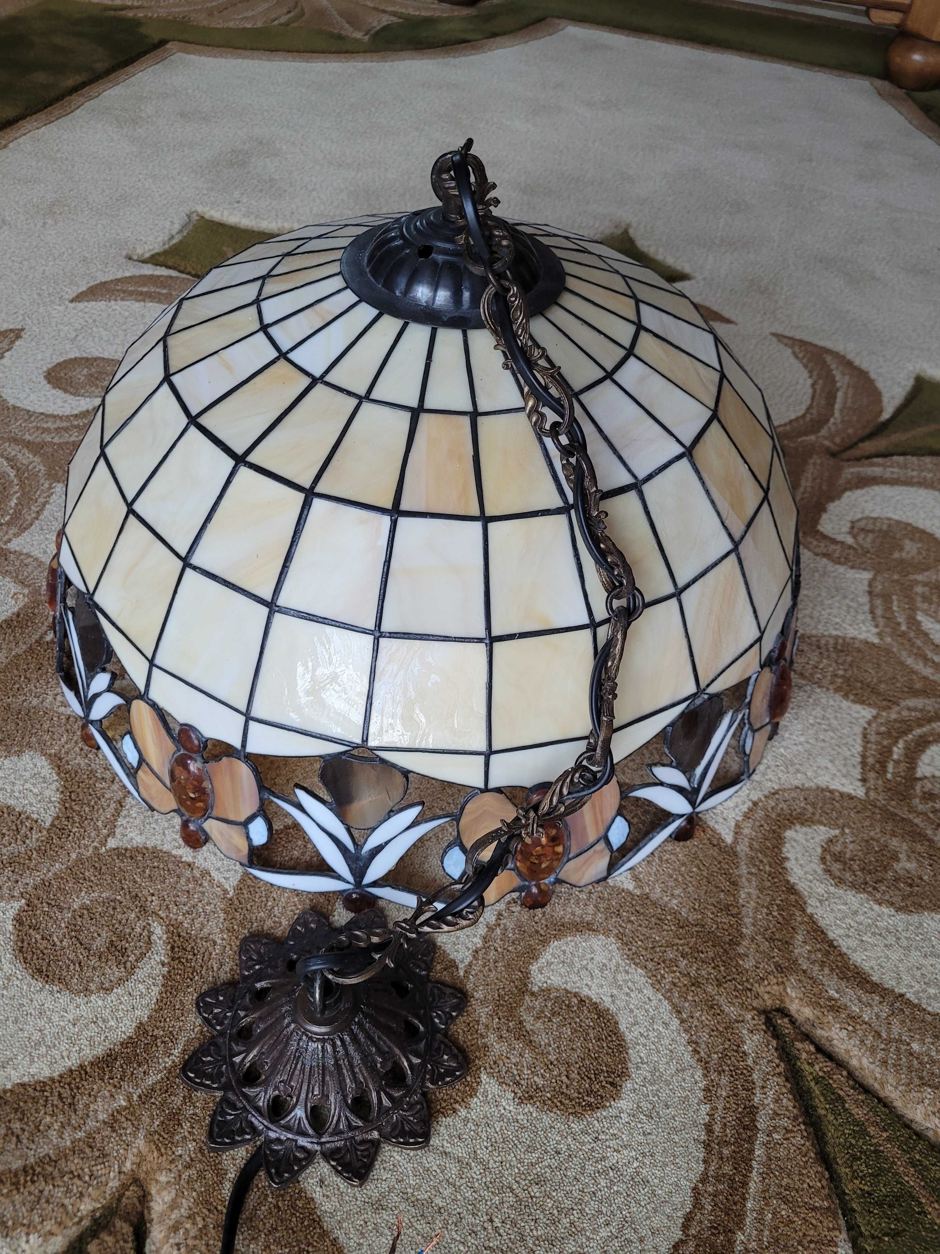 Lampa witrażowa wisząca Tiffany