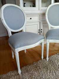 Krzesła stylowe Shabby Chic białe postarzane 2 szt
